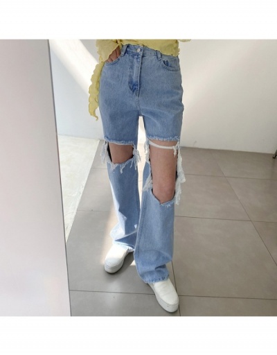 Replica  Summer Ripped Denim Casual Women's Pants #797265 $25.40 USD for Wholesale