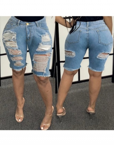 Women Casual Ripped Half Length Denim Jeans #797266 $23.11 USD, Wholesale Fashion Jeans