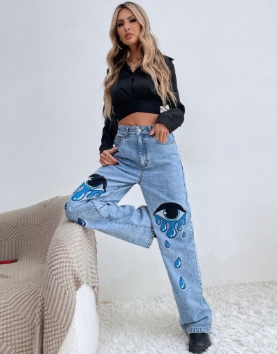 Replica Women Hottie Denim High Rise Straight Long Jeans #797275 $30.13 USD for Wholesale