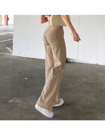 Replica Fashion Pure Color Straight Women's Casual Denim Pants #797276 $27.04 USD for Wholesale