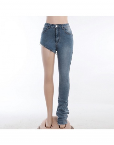 Replica Designer Detachable High Waist Blue Ladies Jeans #797278 $44.42 USD for Wholesale