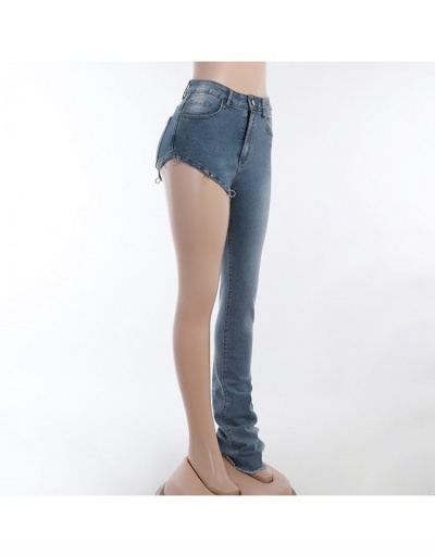 Replica Designer Detachable High Waist Blue Ladies Jeans #797278 $44.42 USD for Wholesale