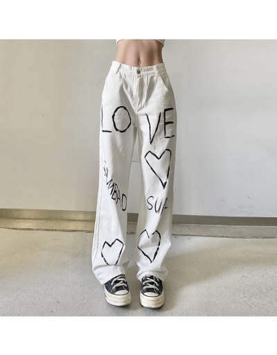 Replica  Street Style Letter Straight Denim Jeans For Women #797284 $30.27 USD for Wholesale