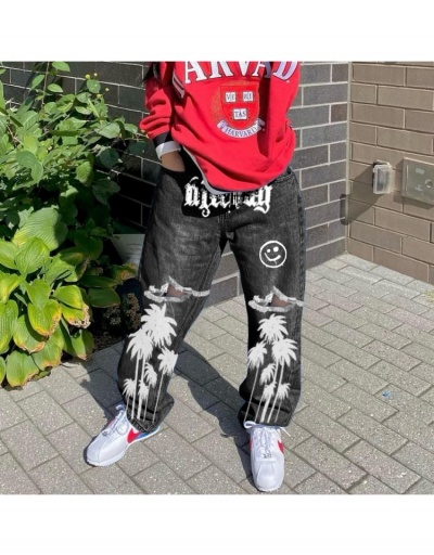 Replica  Street Printing Ripped Jeans For Women #797285 $35.10 USD for Wholesale