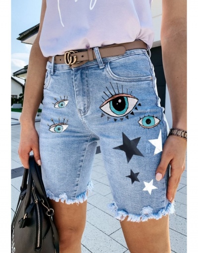  Fashion Printed Denim Shorts For Women #797289 $28.18 USD, Wholesale Fashion Jeans