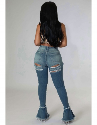 Replica Vintage Style Hollow Out Bandage Long Jeans  #797291 $37.90 USD for Wholesale