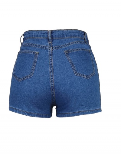 Replica Blue Tassel Denim Shorts For Women #797306 $21.63 USD for Wholesale