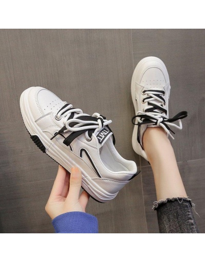 Replica Korean Style Contrast Color Lace Up Sneakers #797312 $28.15 USD for Wholesale