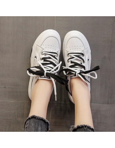 Replica Korean Style Contrast Color Lace Up Sneakers #797312 $28.15 USD for Wholesale