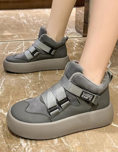 Replica Fleece Warm Buckle Strap Shoes #797315 $62.47 USD for Wholesale