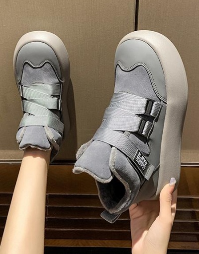 Replica Fleece Warm Buckle Strap Shoes #797315 $62.47 USD for Wholesale