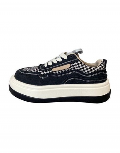 Replica Casual Houndstooth  Sports Women Sneakers #797316 $19.14 USD for Wholesale