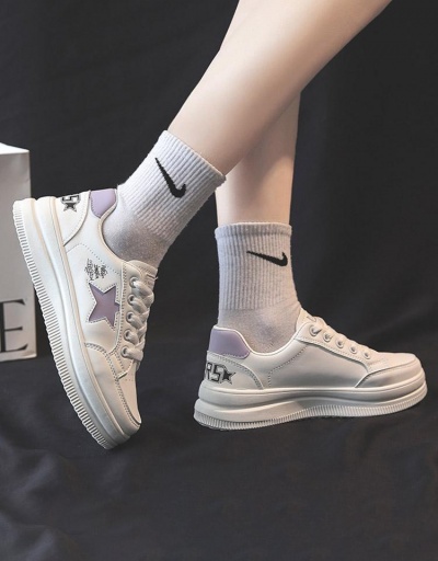 Replica Preppy Style Versatile White Lace Up Shoes #797319 $29.25 USD for Wholesale