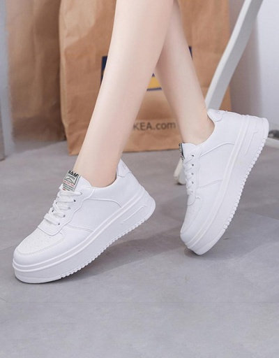 Replica Trending Casual Women Chunky White Sneakers #797320 $20.49 USD for Wholesale