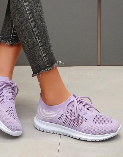 Outdoor Round Toe Knitting Breathable Running Shoes #797321 $23.11 USD, Wholesale Fashion Sneaker