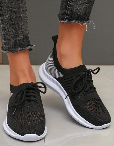 Replica Outdoor Round Toe Knitting Breathable Running Shoes #797321 $23.11 USD for Wholesale