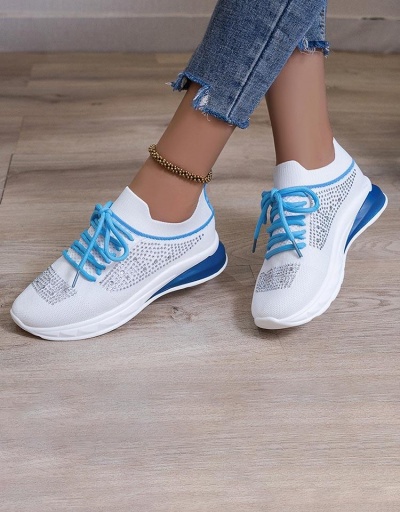 Fashion Contrast Color Rhinestone Women Running Trainers #797328 $25.76 USD, Wholesale Fashion Sneaker