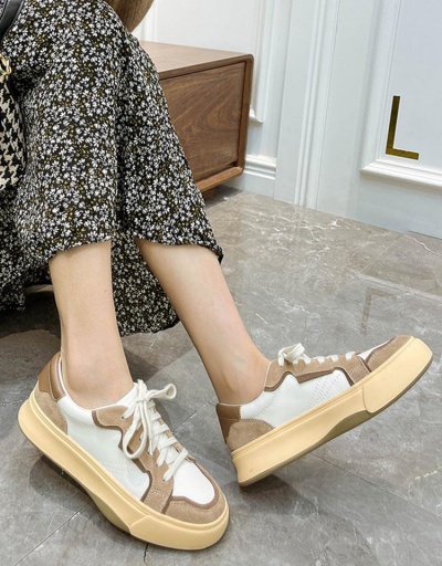 Summer Casual Contrast Color Lace Up Women Sneakers #797336 $72.12 USD, Wholesale Fashion Sneaker