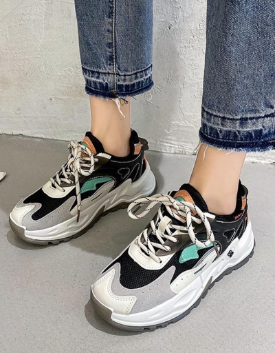 Sports Canvas Contrast Color Women Sneakers #797338 $35.49 USD, Wholesale Fashion Sneaker