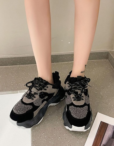 Replica Fall Winter Plush Warmth Women Sneakers #797344 $48.75 USD for Wholesale