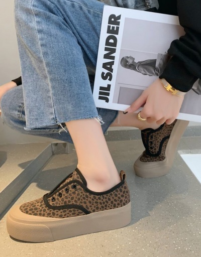 Replica Casual Wedge Leopard Slip On Sneakers #797373 $42.12 USD for Wholesale