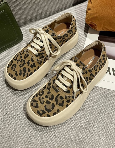 Replica Casual Leopard Houndstooth Canvas Sneaker News #797374 $41.86 USD for Wholesale