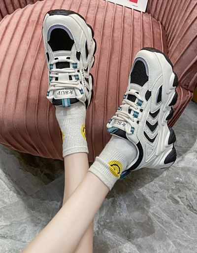 Casual Chunky Soles Women Elevator Shoes #797376 $24.90 USD, Wholesale Fashion Sneaker