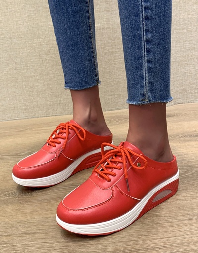 Outdoor Contrast Color Lace Up Running Shores  #797385 $23.11 USD, Wholesale Fashion Sneaker