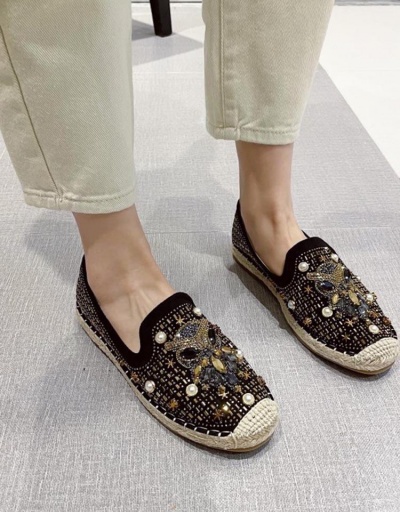 Casual Owl Rhinestone Star Faux Pearl Flats For Women #797387 $52.78 USD, Wholesale Fashion Flats