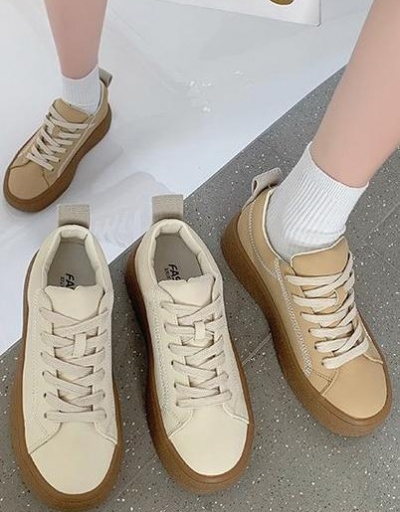 Replica Spring Casual Trendy Chunky Soles Lace Up Shoes #797401 $43.39 USD for Wholesale