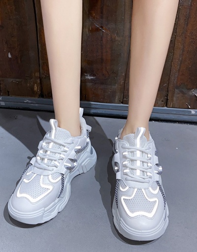 Individual Reflective Lace Up Fashion Sneakers #797402 $35.49 USD, Wholesale Fashion Sneaker