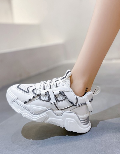 Replica Individual Reflective Lace Up Fashion Sneakers #797402 $35.49 USD for Wholesale