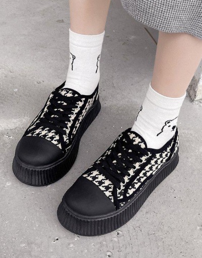 Replica Korean Plush Cotton Chunky Soles Canvas Shoes #797410 $28.65 USD for Wholesale