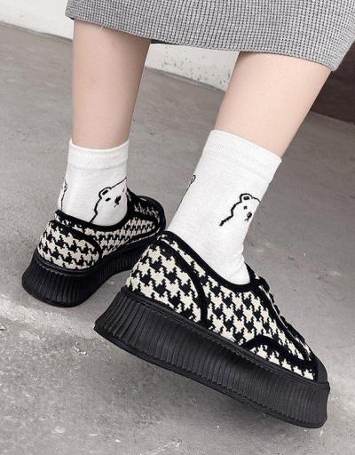 Replica Korean Plush Cotton Chunky Soles Canvas Shoes #797410 $28.65 USD for Wholesale