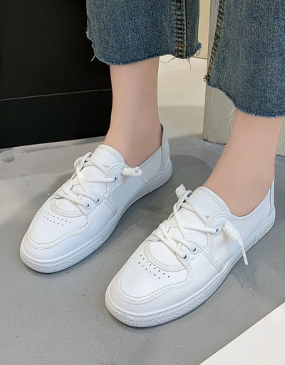 Replica Casual Lace Up All-Match White Canvas Shoes #797413 $35.10 USD for Wholesale