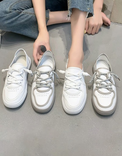 Replica Casual Lace Up All-Match White Canvas Shoes #797413 $35.10 USD for Wholesale