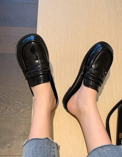 Replica Casual Fashion Closed Toe Solid Flats Slippers #797418 $50.96 USD for Wholesale