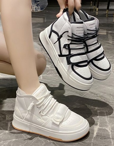 Replica Korean Style Velcro Casual Student Sneakers #797421 $48.55 USD for Wholesale