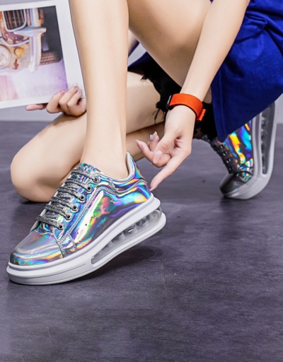 Replica Stylish Laser Wedge Korean Style Sneakers #797423 $50.38 USD for Wholesale