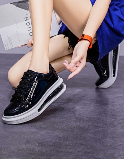 Replica Stylish Laser Wedge Korean Style Sneakers #797423 $50.38 USD for Wholesale