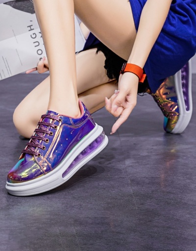 Replica Stylish Laser Wedge Korean Style Sneakers #797423 $50.38 USD for Wholesale