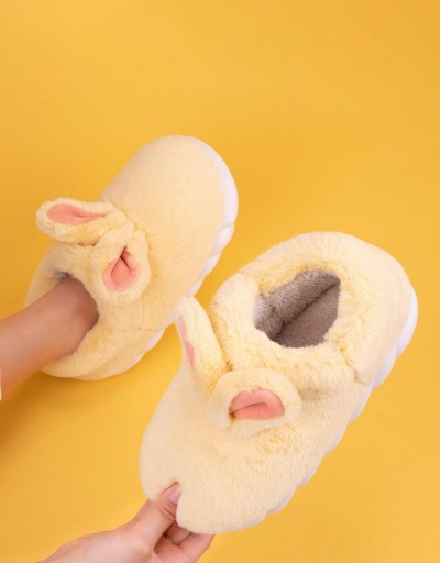 Cute Plush Warmth House Cotton Shoes For Lovers #797432 $24.80 USD, Wholesale Fashion Flats