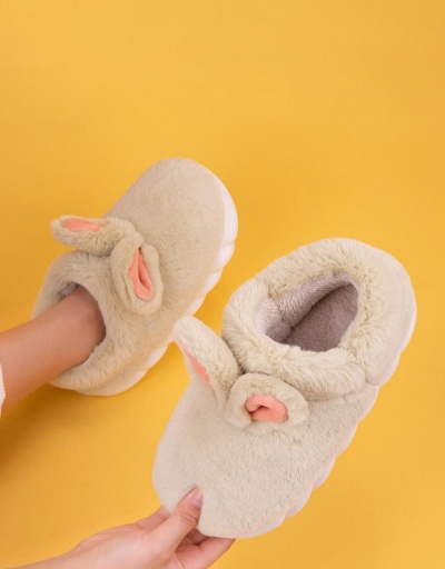 Replica Cute Plush Warmth House Cotton Shoes For Lovers #797432 $24.80 USD for Wholesale