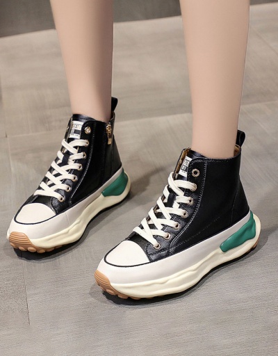 Autumn Contrast Color Wedge Running Shoes  #797433 $34.53 USD, Wholesale Fashion Sneaker