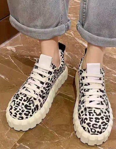 New Round Toe Animal Print Sneakers Shoes #797435 $25.90 USD, Wholesale Fashion Sneaker