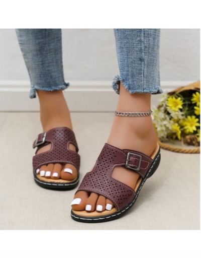 Replica Summer Outdoor Hollow Out  Slide Slippers For Women #797437 $22.43 USD for Wholesale