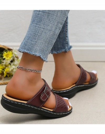 Replica Summer Outdoor Hollow Out  Slide Slippers For Women #797437 $22.43 USD for Wholesale