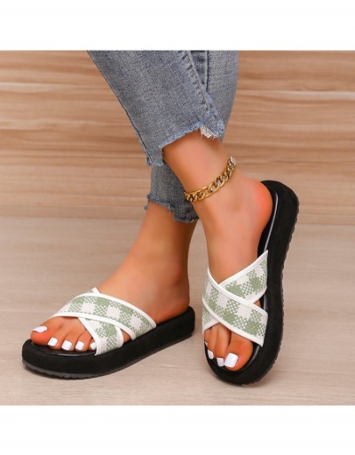 Replica Casual Outdoor Criss Cross Slide Slippers #797439 $19.87 USD for Wholesale