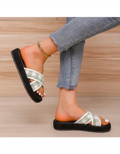 Replica Casual Outdoor Criss Cross Slide Slippers #797439 $19.87 USD for Wholesale