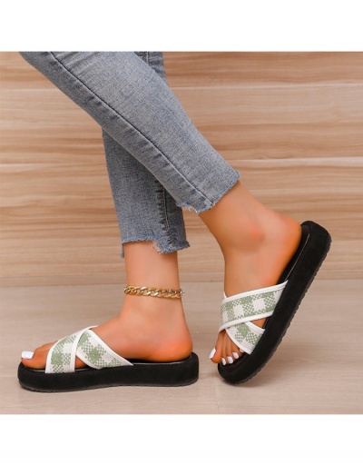 Replica Casual Outdoor Criss Cross Slide Slippers #797439 $19.87 USD for Wholesale